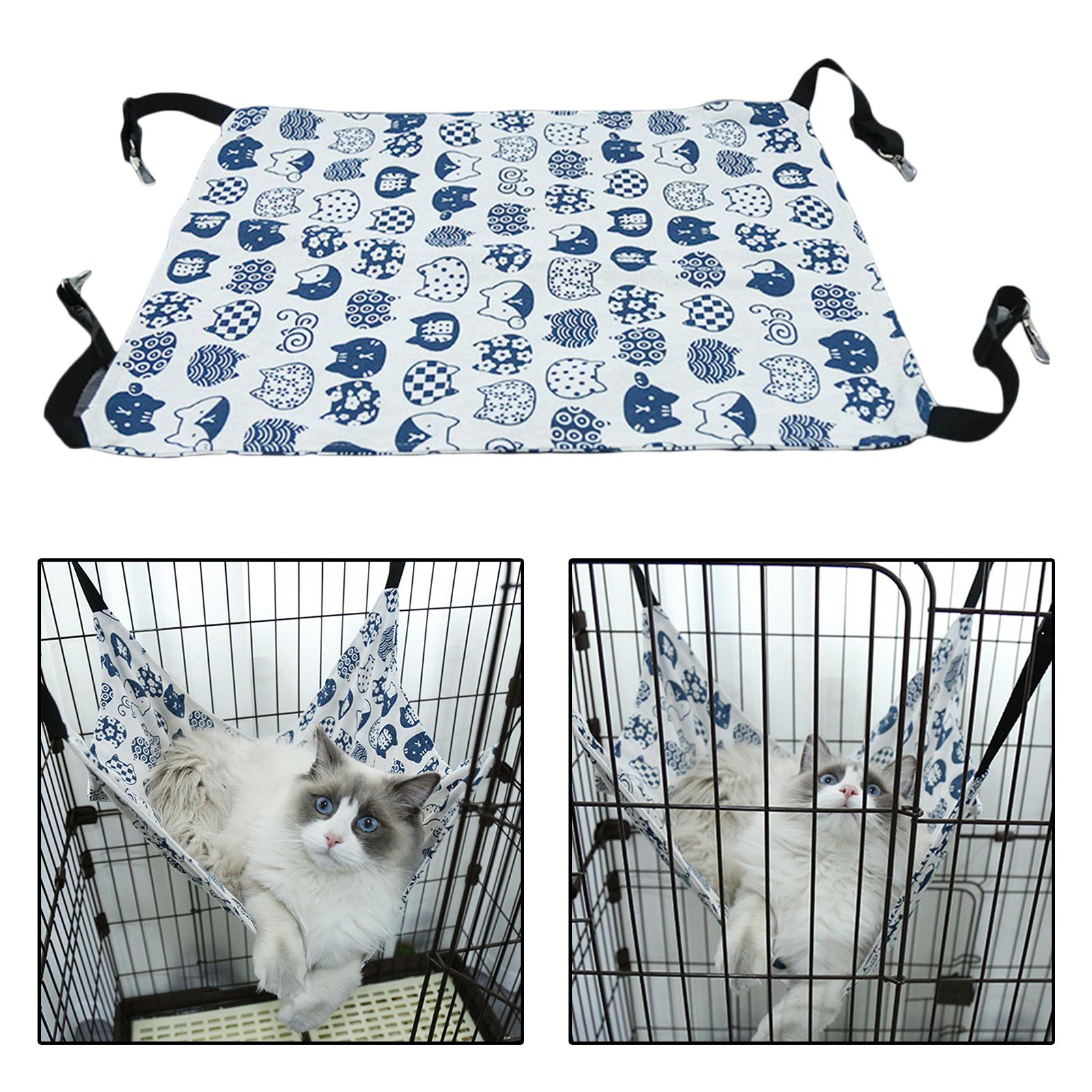 Cat Hammock Bed Swing Comfy Dog Pet Cats Hanging Fun Pets Furniture Beds Summer White S