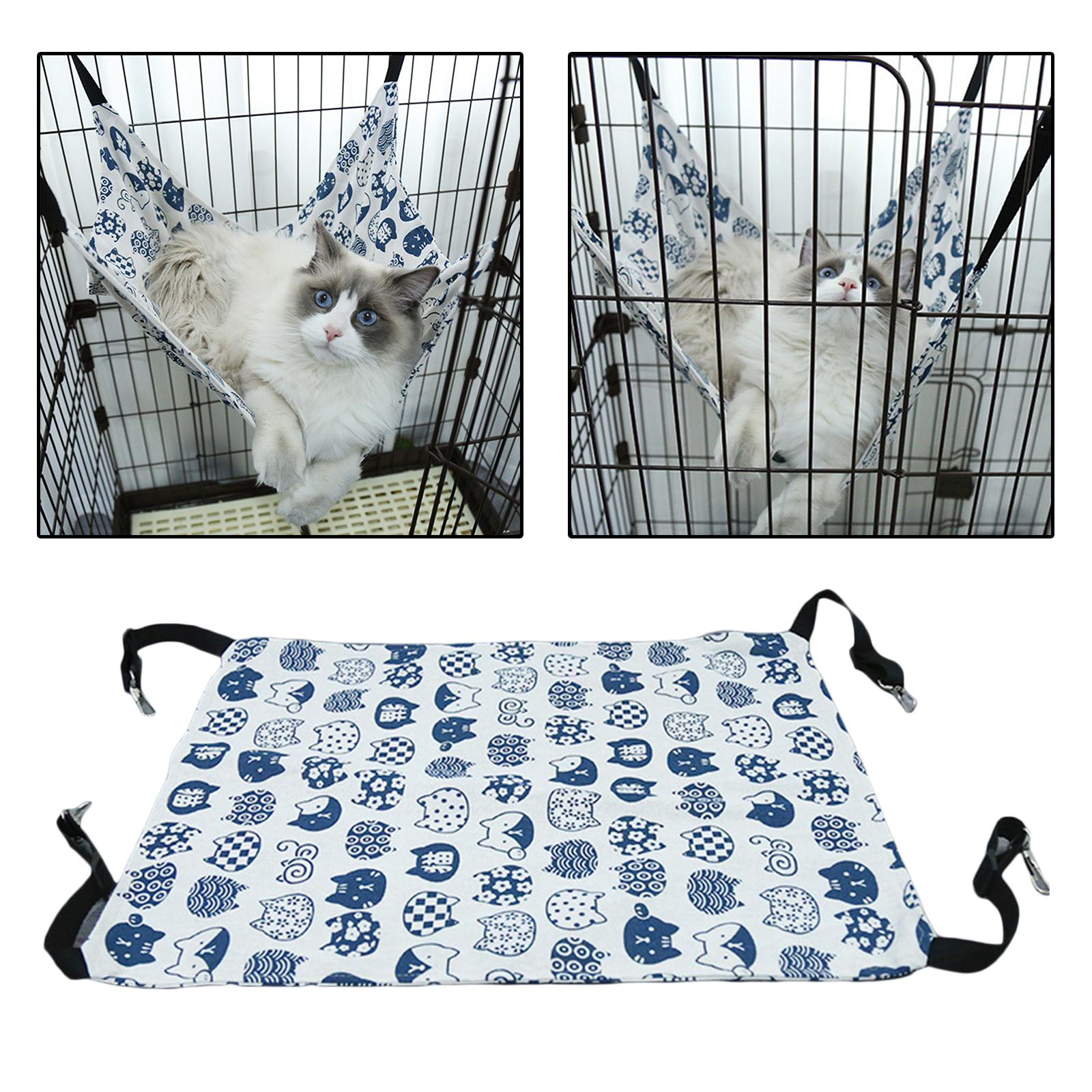 Cat Hammock Bed Swing Comfy Dog Pet Cats Hanging Fun Pets Furniture Beds Summer White S