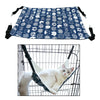 Cat Hammock Bed Swing Comfy Dog Pet Cats Hanging Fun Pets Furniture Beds Summer Navy Blue M