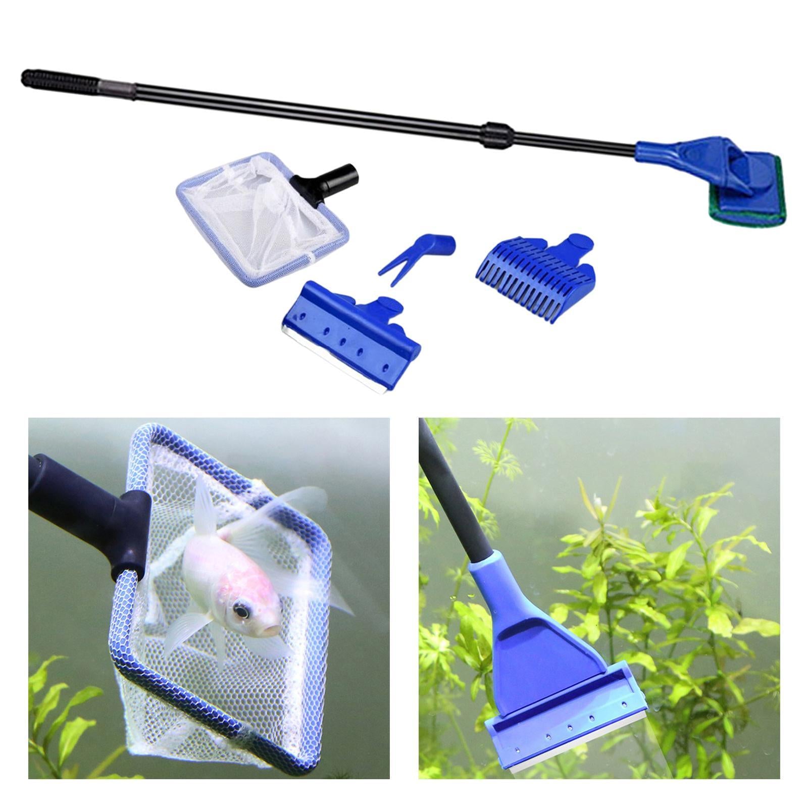 5 in 1 Aquarium Fish Tank Clean Tool Gravel Rake Grass Fork Non-Slip Handle