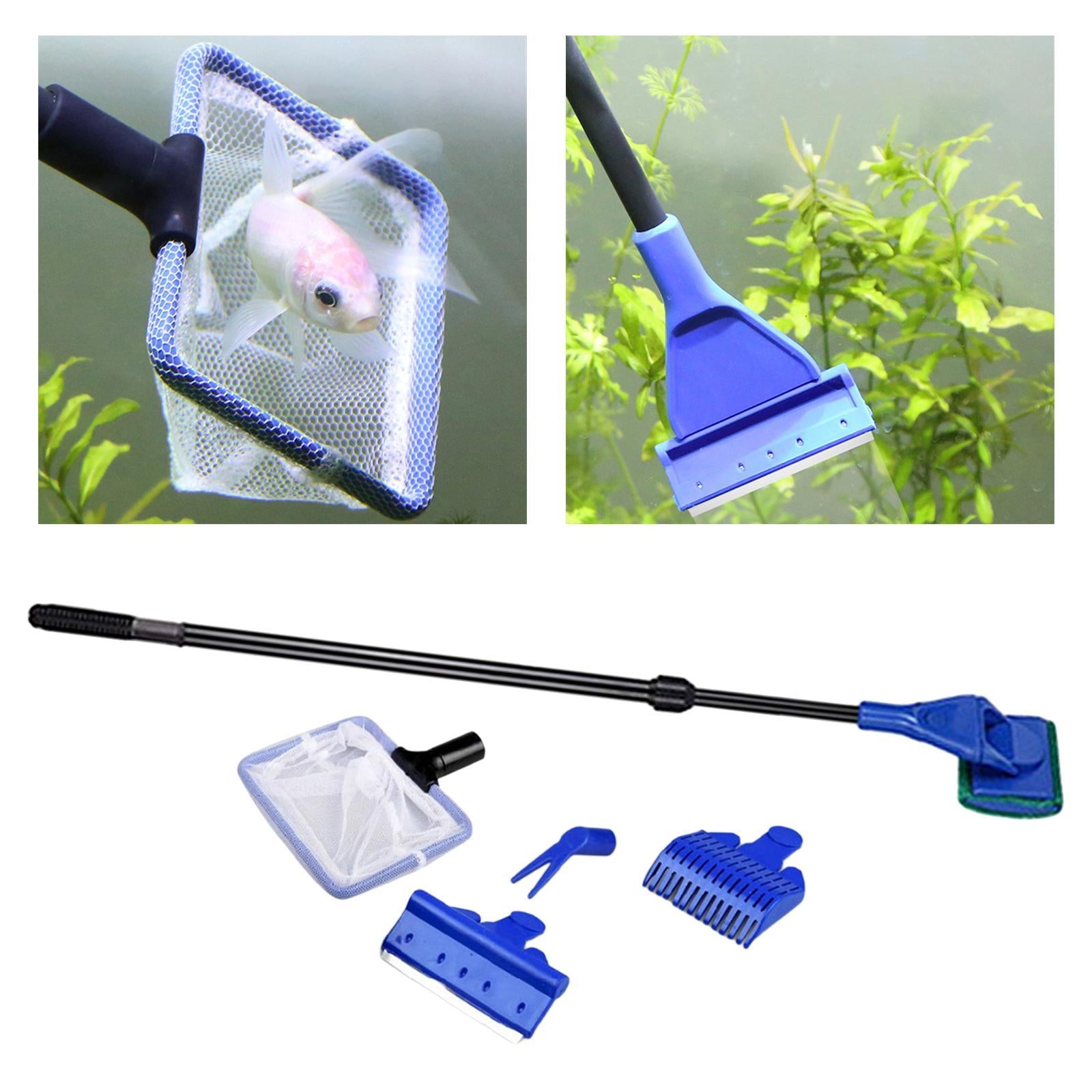 5 in 1 Aquarium Fish Tank Clean Tool Gravel Rake Grass Fork Non-Slip Handle