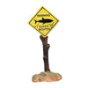 Warning Signs Aquarium Landscape Home Fish Tank Decor Yellow 6x4.5x16cm