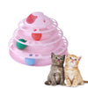 Cat Turntable Toys Ball Disk Interactive Toys Kitten Toy Plate Pink