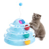 Cat Turntable Toys Ball Disk Interactive Toys Kitten Toy Plate Antenna Blue