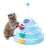 Cat Turntable Toys Ball Disk Interactive Toys Kitten Toy Plate Antenna Blue