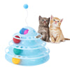 Cat Turntable Toys Ball Disk Interactive Toys Kitten Toy Plate Antenna Blue