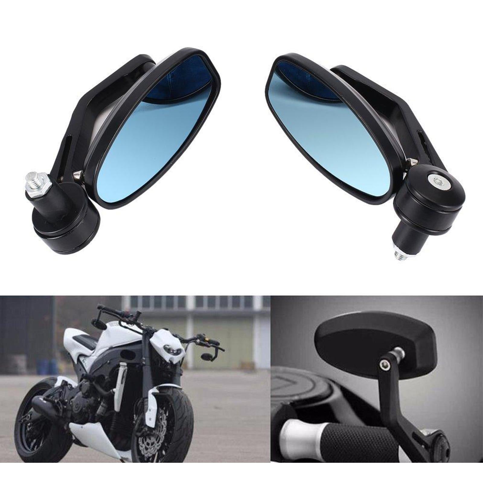 7/8" Handle Bar End Motorcycle Rearview Side Mirrors Motor Bike Mirrors