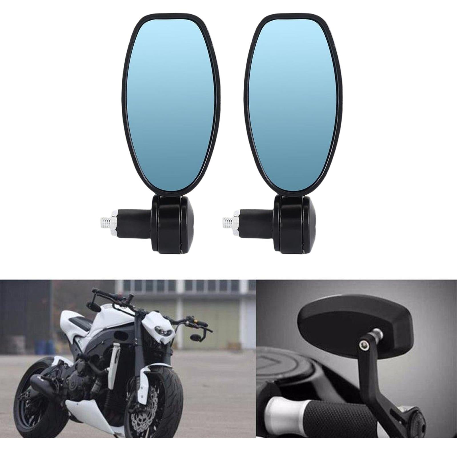 7/8" Handle Bar End Motorcycle Rearview Side Mirrors Motor Bike Mirrors