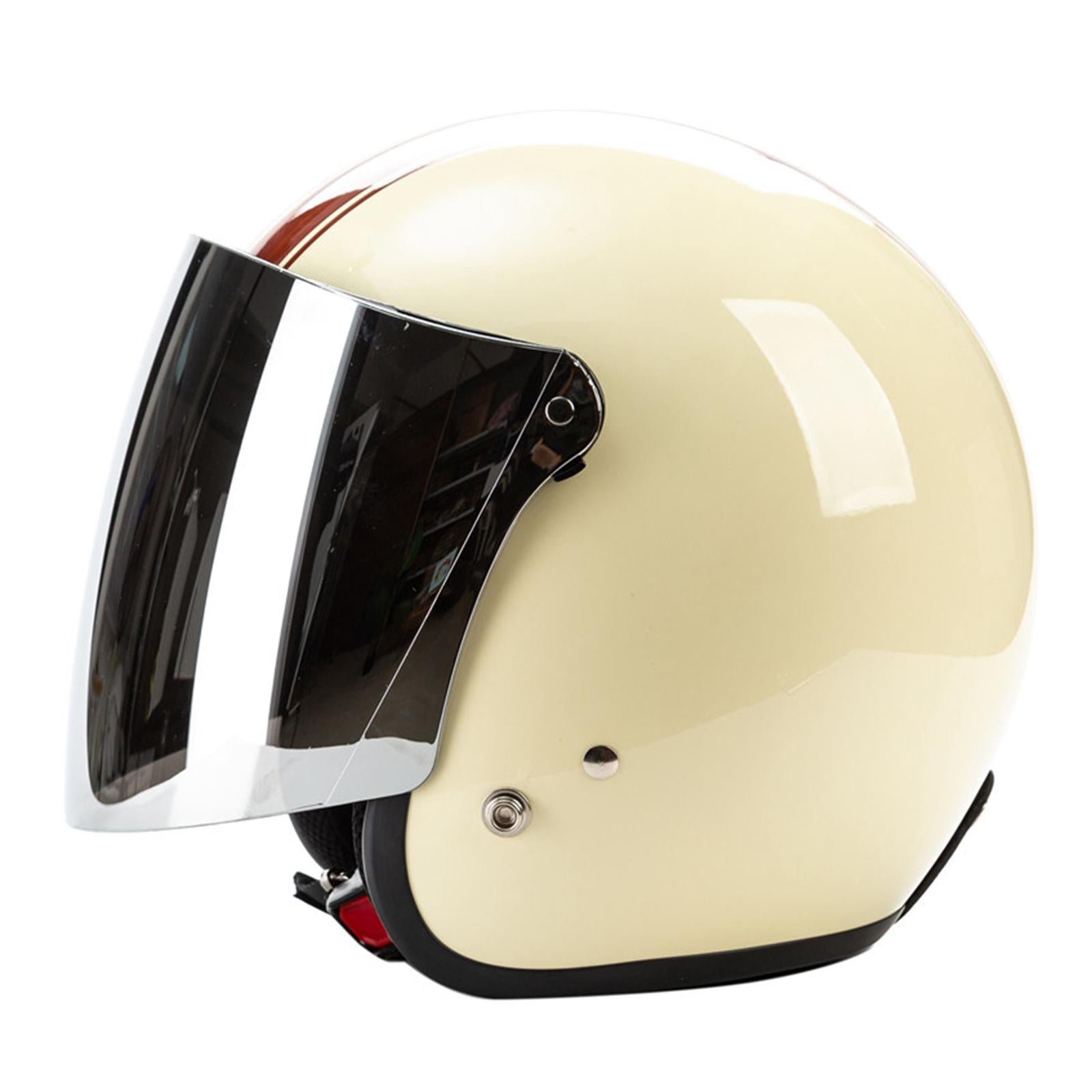 Open Face Wind Shield 3 Snaps Helmet Visor Wind Shield Lens Universal Silver