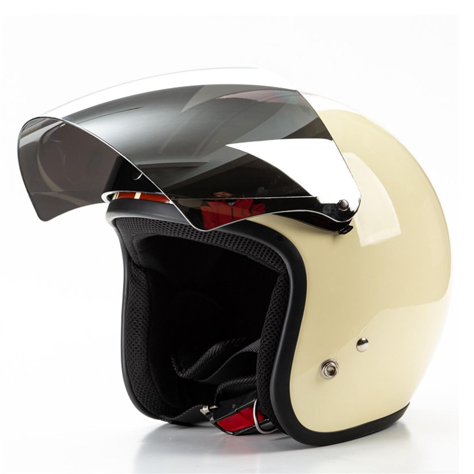 Open Face Wind Shield 3 Snaps Helmet Visor Wind Shield Lens Universal Silver