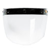 Open Face Wind Shield 3 Snaps Helmet Visor Wind Shield Lens Universal Clear