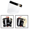 Open Face Wind Shield 3 Snaps Helmet Visor Wind Shield Lens Universal Clear