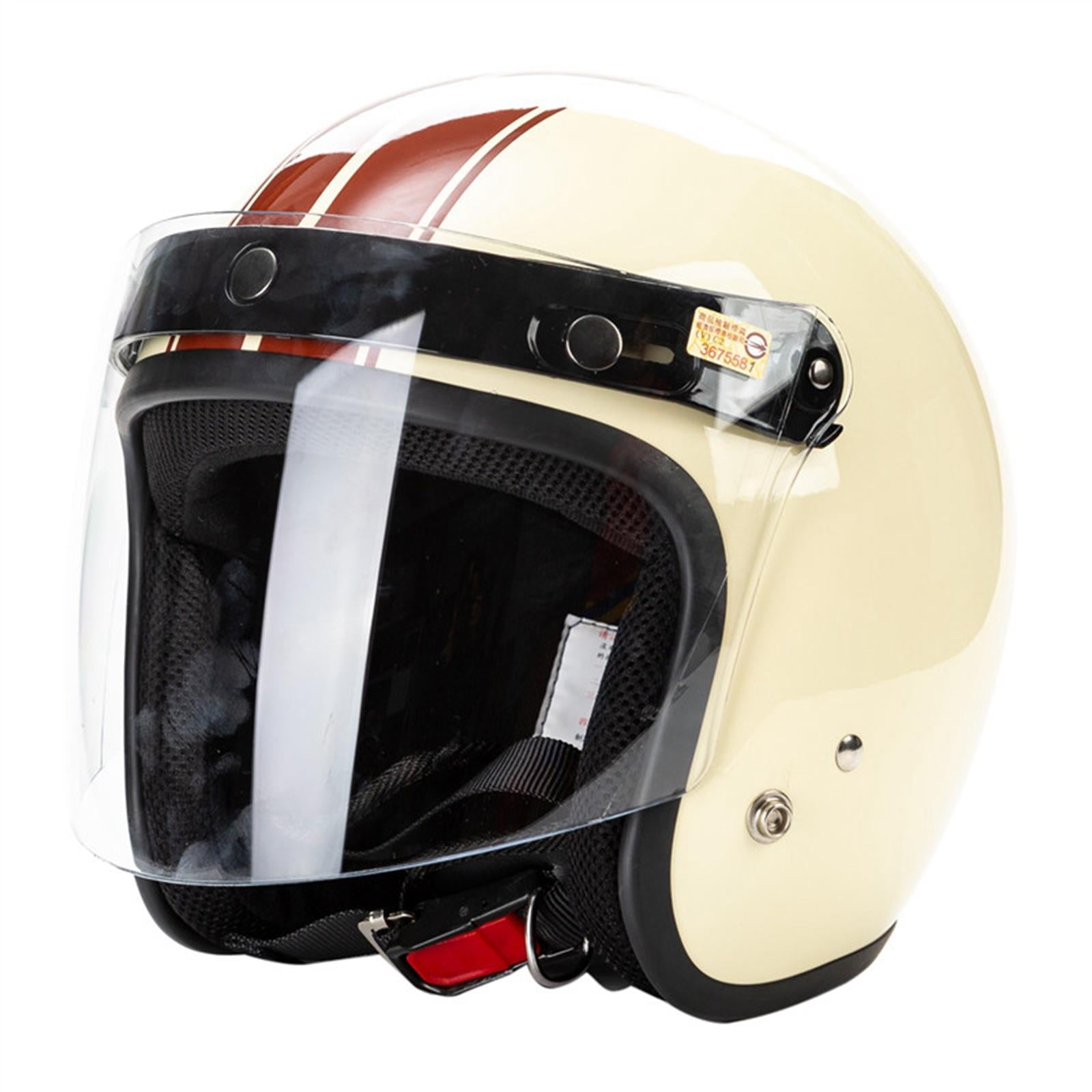 Open Face Wind Shield 3 Snaps Helmet Visor Wind Shield Lens Universal Clear