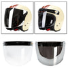 Open Face Wind Shield 3 Snaps Helmet Visor Wind Shield Lens Universal Clear