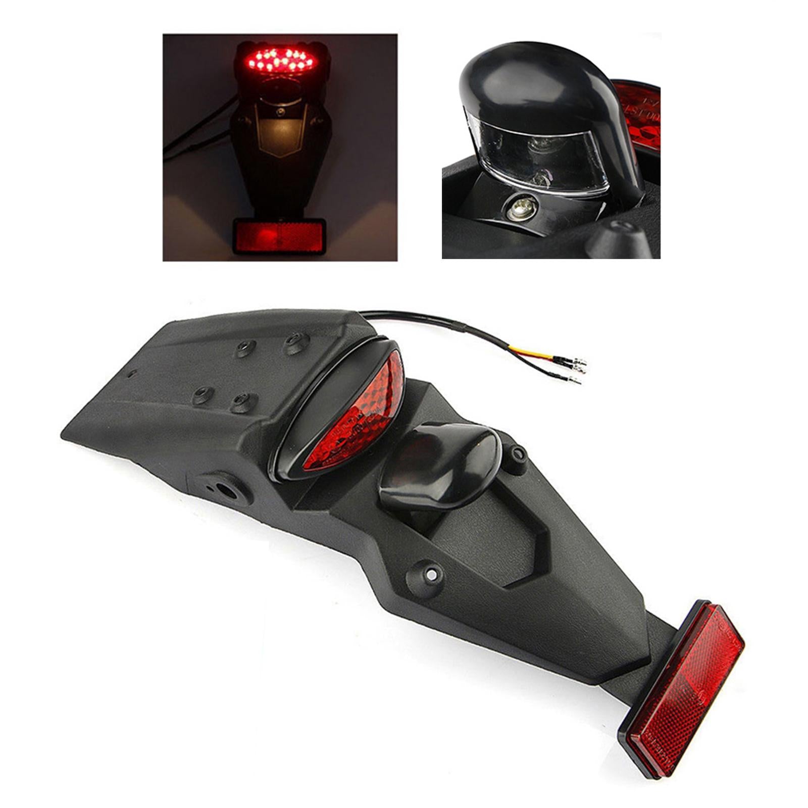 Motorbike Motorcycle Rear Fender Mudguard LED Brake Tail Light for Yamaha