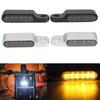 2pcs LED Turn Signal Indicator Blinker DC 12V Amber For Cruiser  black