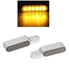 2pcs LED Turn Signal Indicator Blinker DC 12V Amber For Cruiser  silver