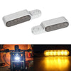 2pcs LED Turn Signal Indicator Blinker DC 12V Amber For Cruiser  silver