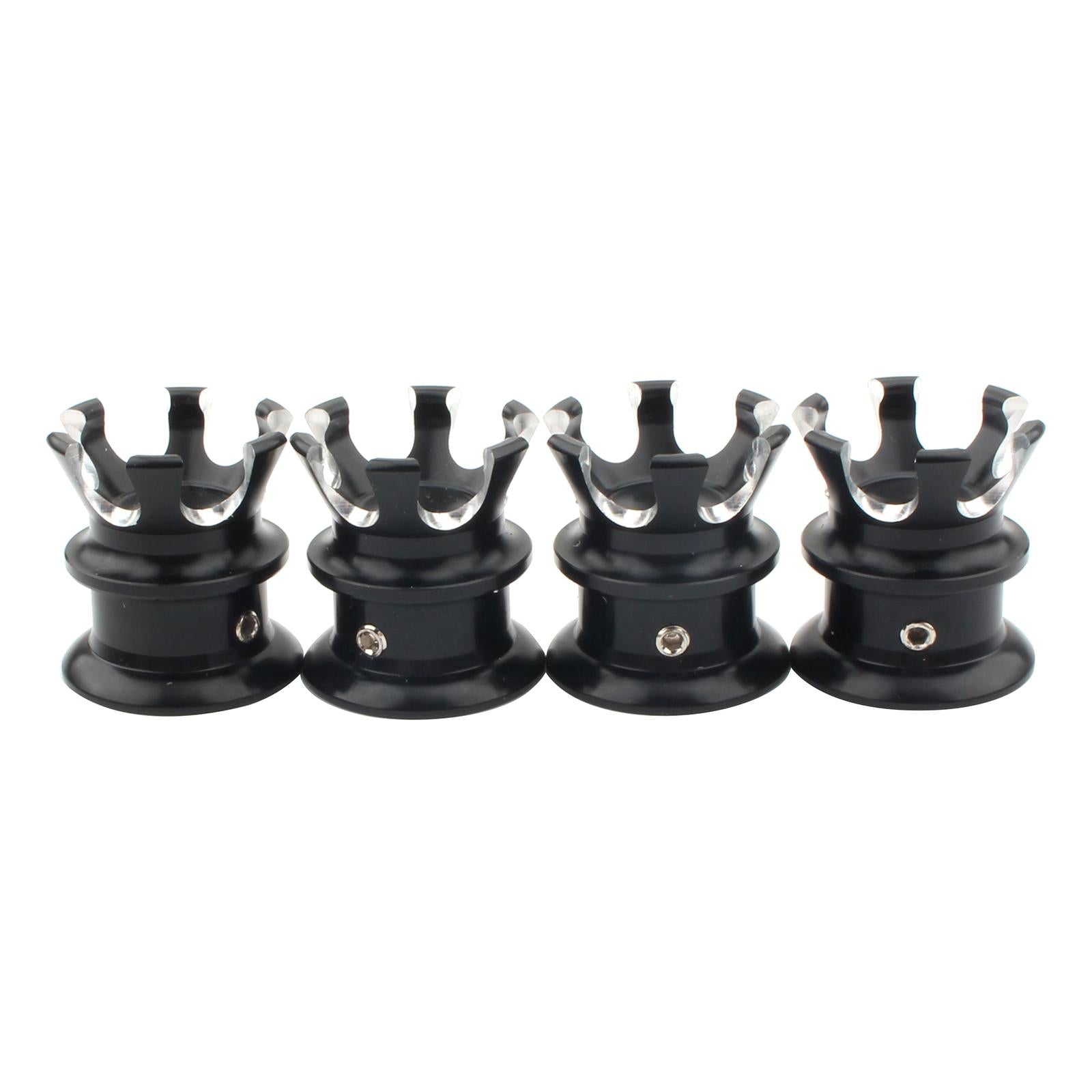 4pcs  Head Bolt Nut Covers Caps for all Twin Cam models 1999-Later black