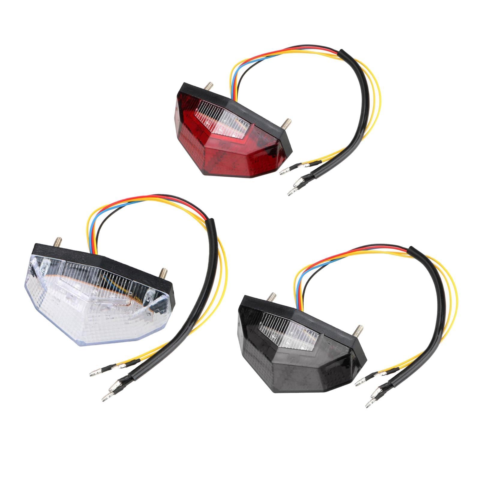 12V LED Motorcycle Brake Tail Turn Signal Indication Lamp Integrated Light