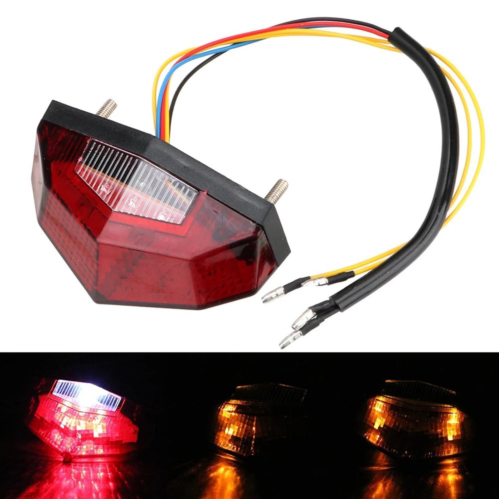 12V LED Motorcycle Brake Tail Turn Signal Indication Lamp Integrated Light