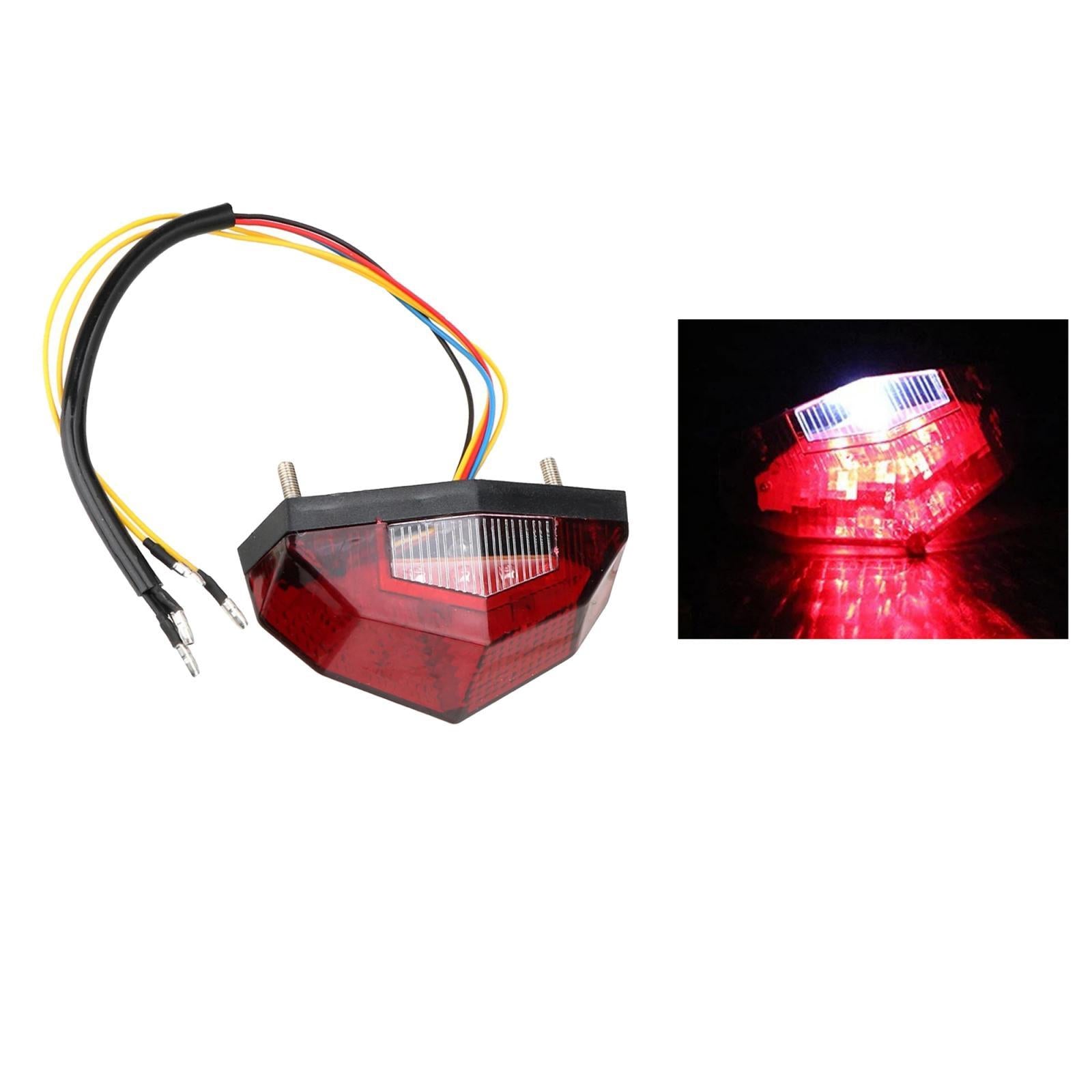 12V LED Motorcycle Brake Tail Turn Signal Indication Lamp Integrated Light