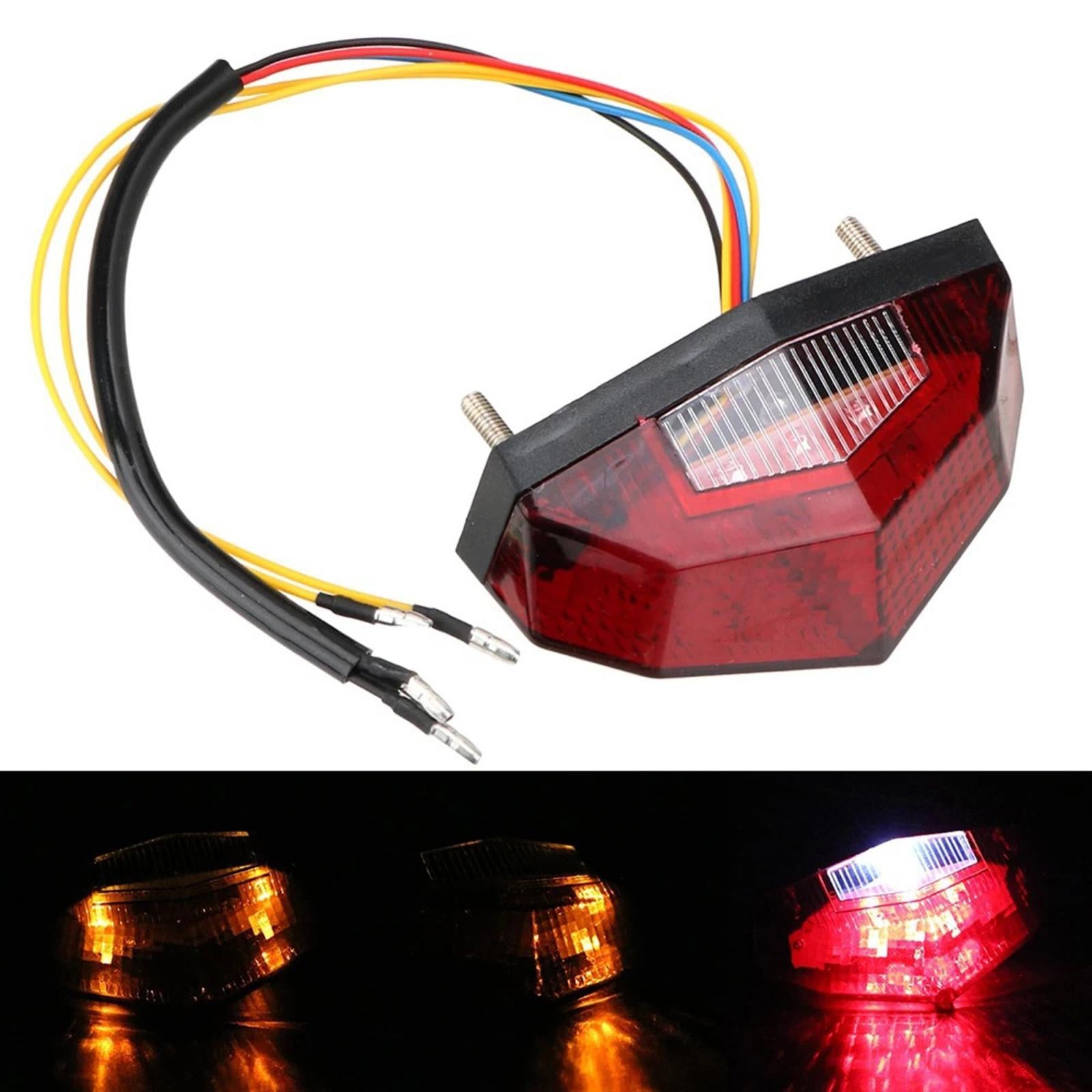 12V LED Motorcycle Brake Tail Turn Signal Indication Lamp Integrated Light