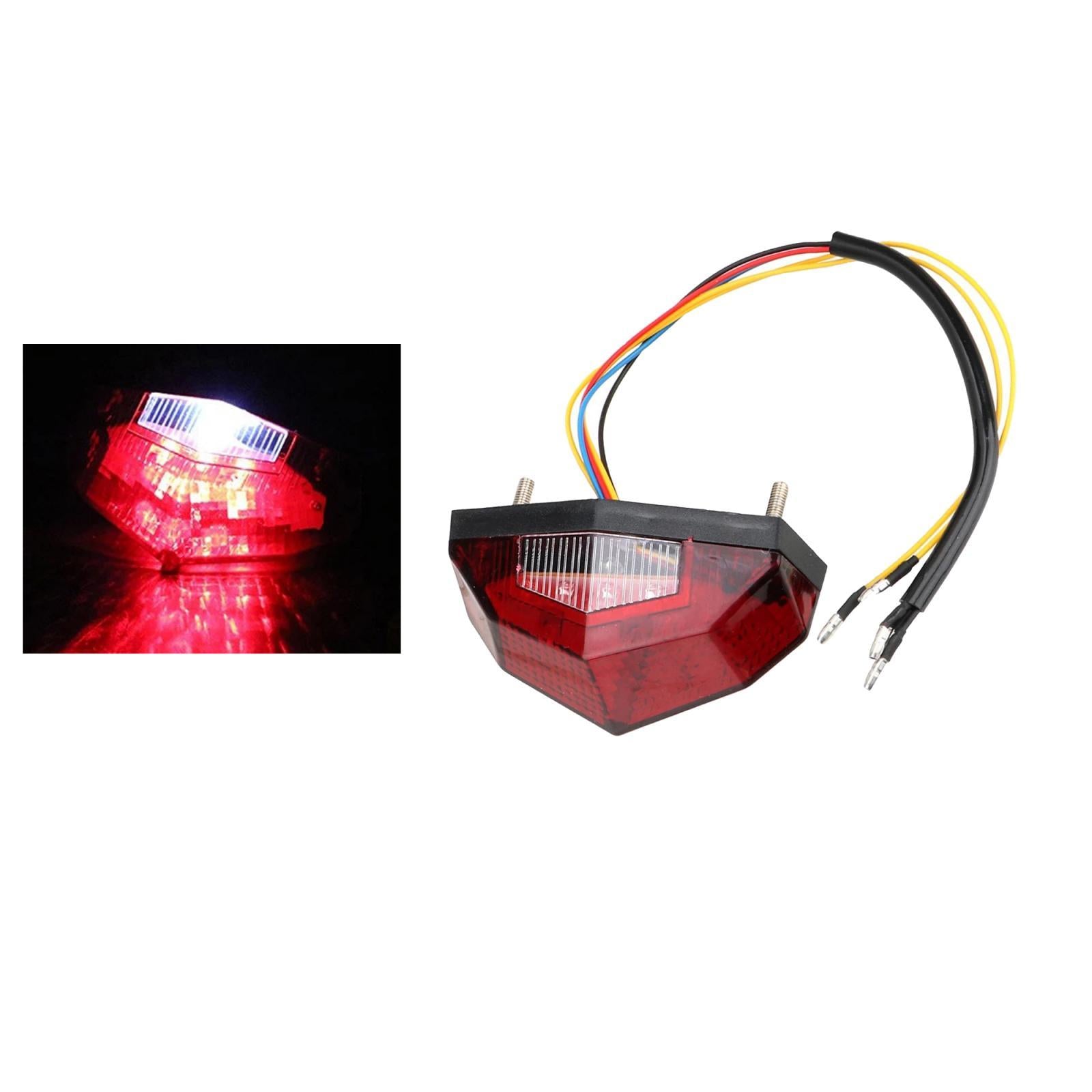 12V LED Motorcycle Brake Tail Turn Signal Indication Lamp Integrated Light