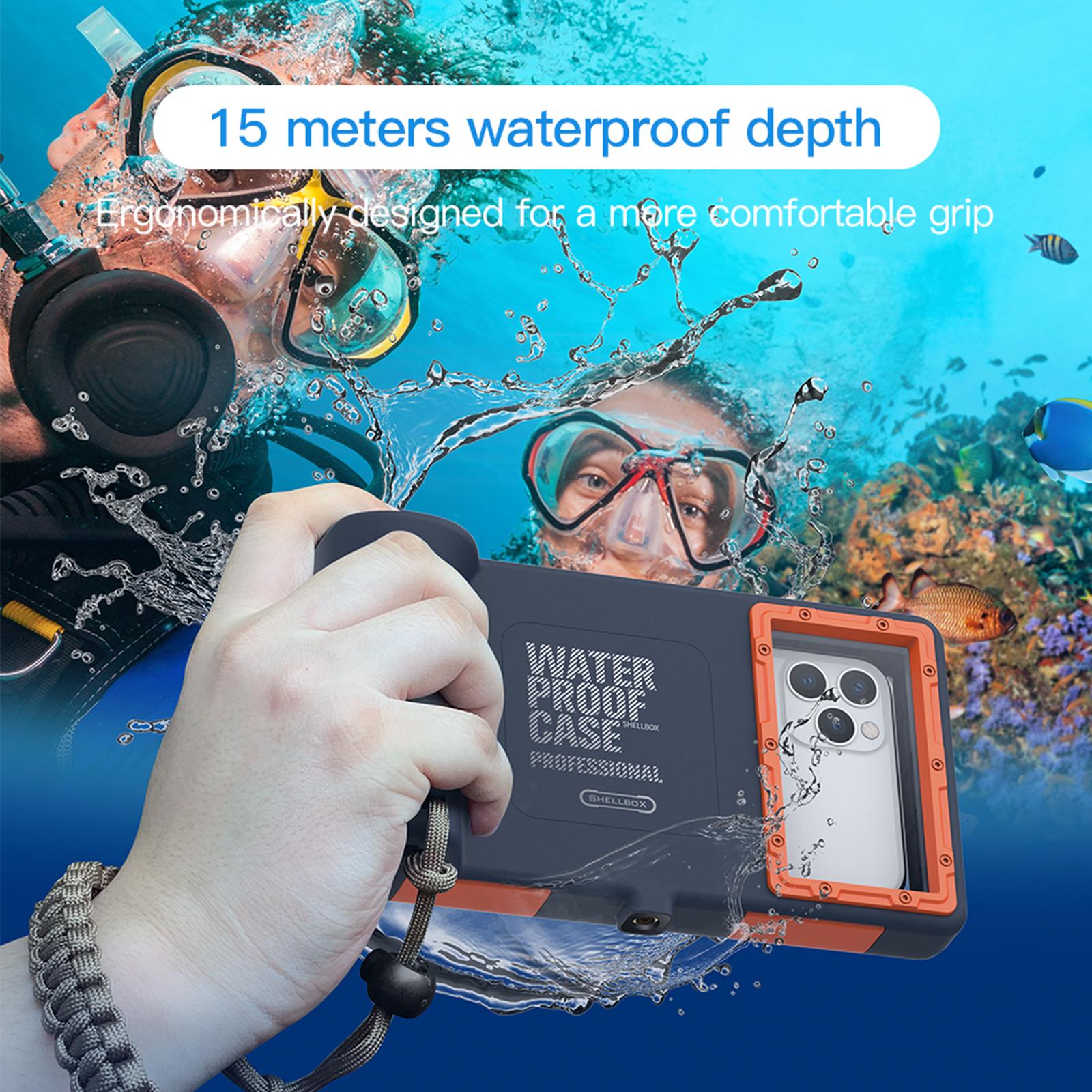 Professional Surfing Snorkeling Phone Case 15M Depth Waterproof For iPhone 8