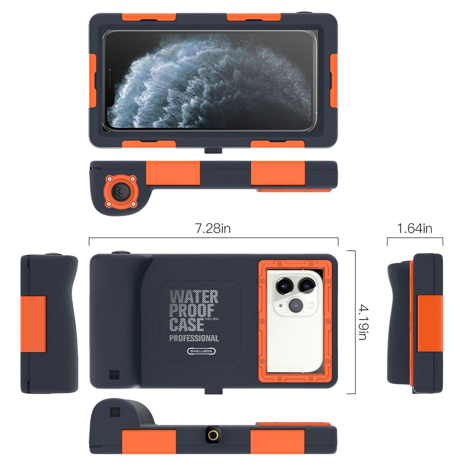 Professional Surfing Snorkeling Phone Case 15M Depth Waterproof For iPhone 8
