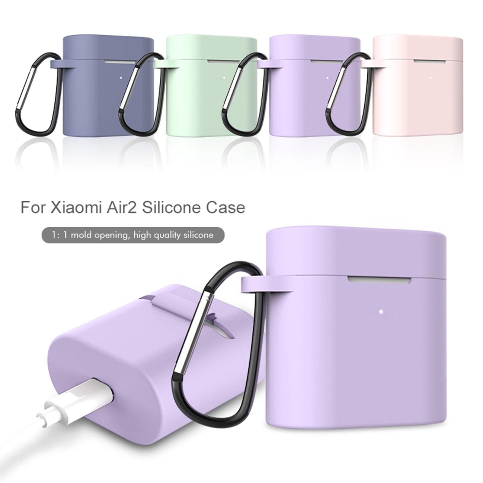 For Xiaomi Air2 Air2s Air 2 2s Earphone Case Shell  black with Carabiner