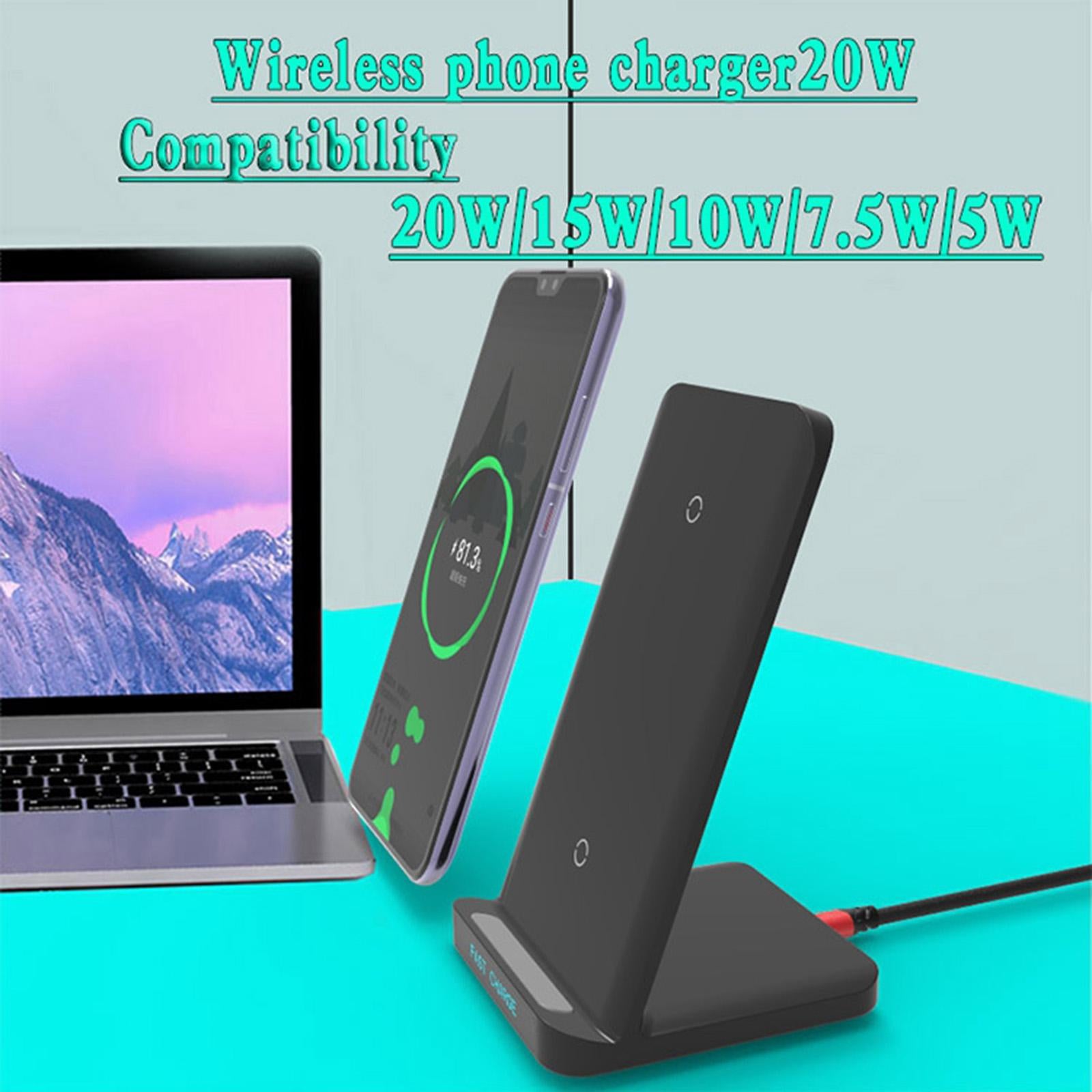 Pro Wireless Phone Charger Fast Charging Pad Holder for iPhone XS MAX Black