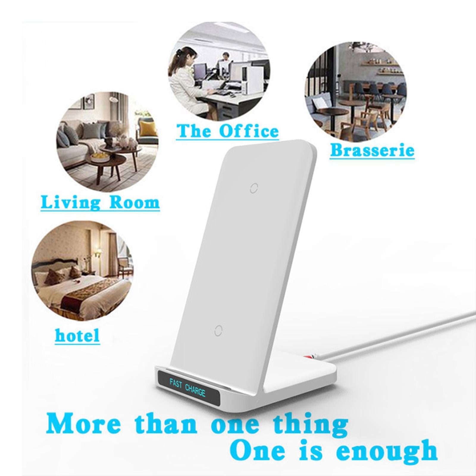 Pro Wireless Phone Charger Fast Charging Pad Holder for iPhone XS MAX White