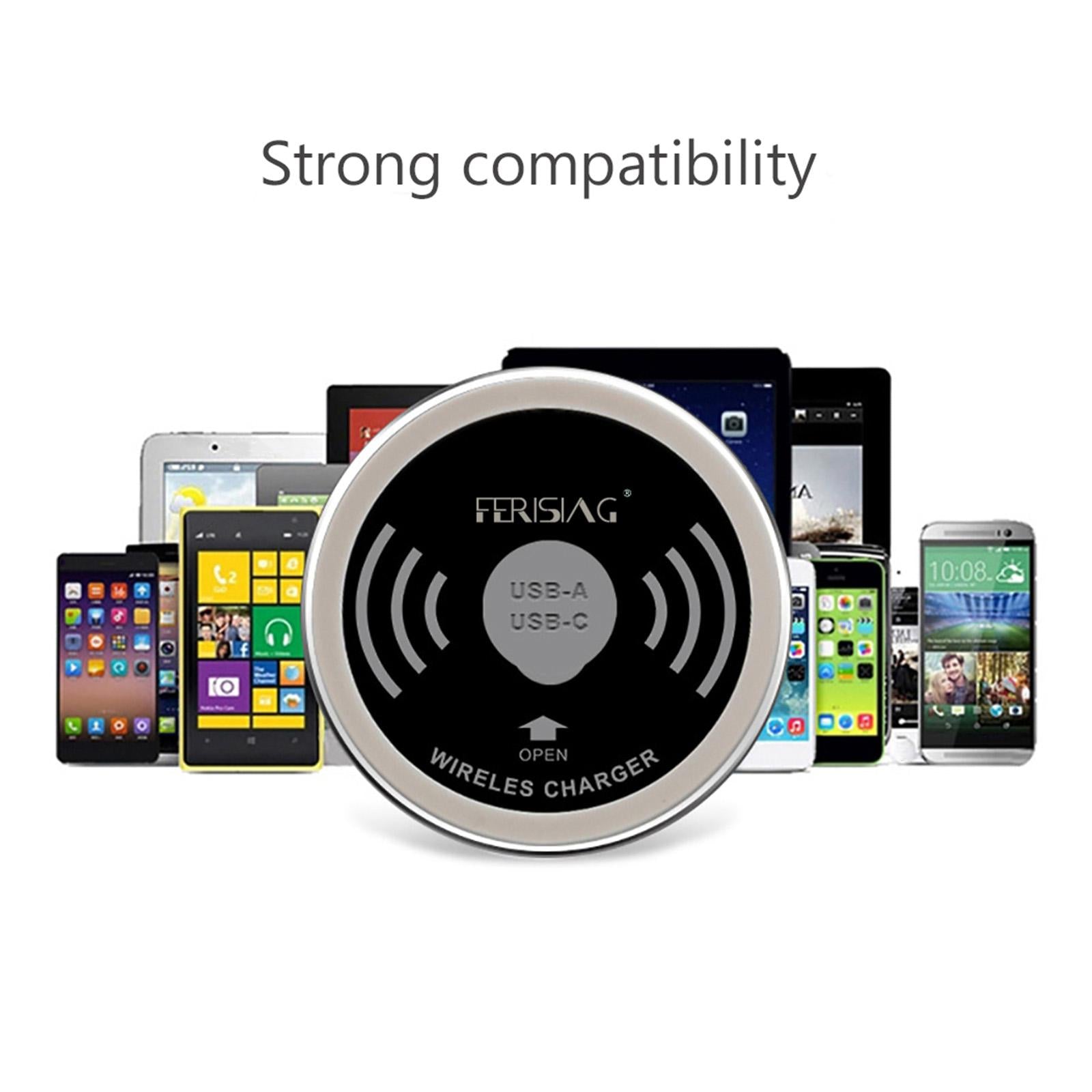 Desktop Embedded Wireless Charger with 2 USB Charging Port Quick Charger 5W