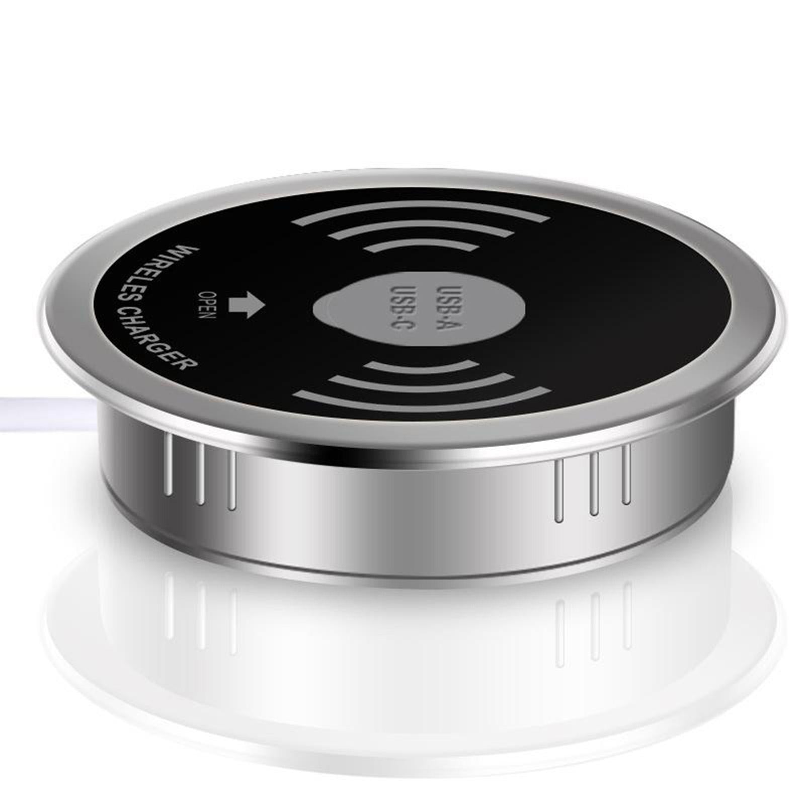 Desktop Embedded Wireless Charger with 2 USB Charging Port Quick Charger 5W