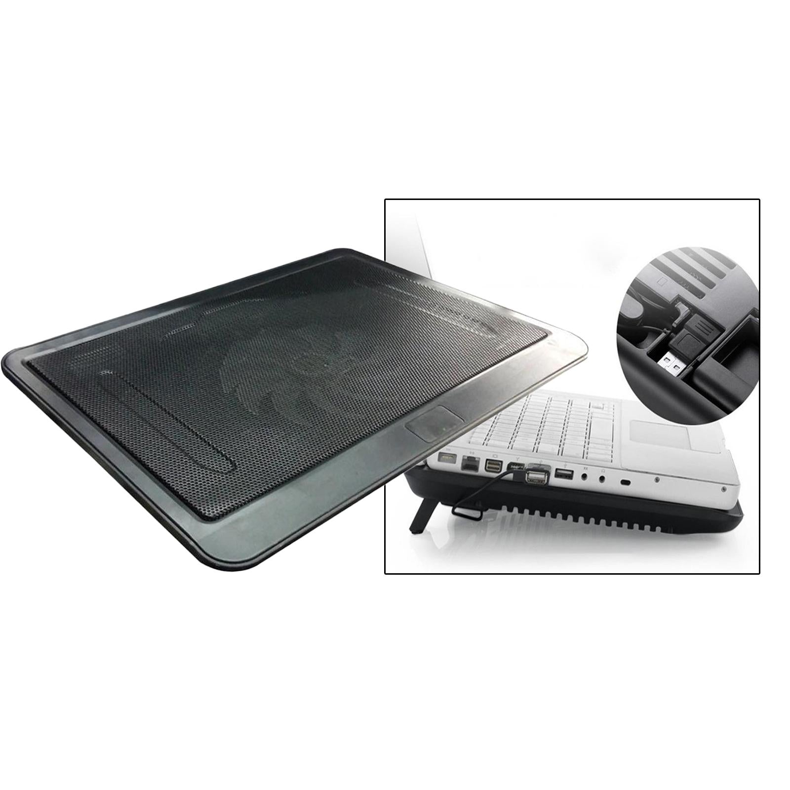 New Portable Notebook Laptop Cooler Mat Quiet Gaming Cooling Pad Tray Black