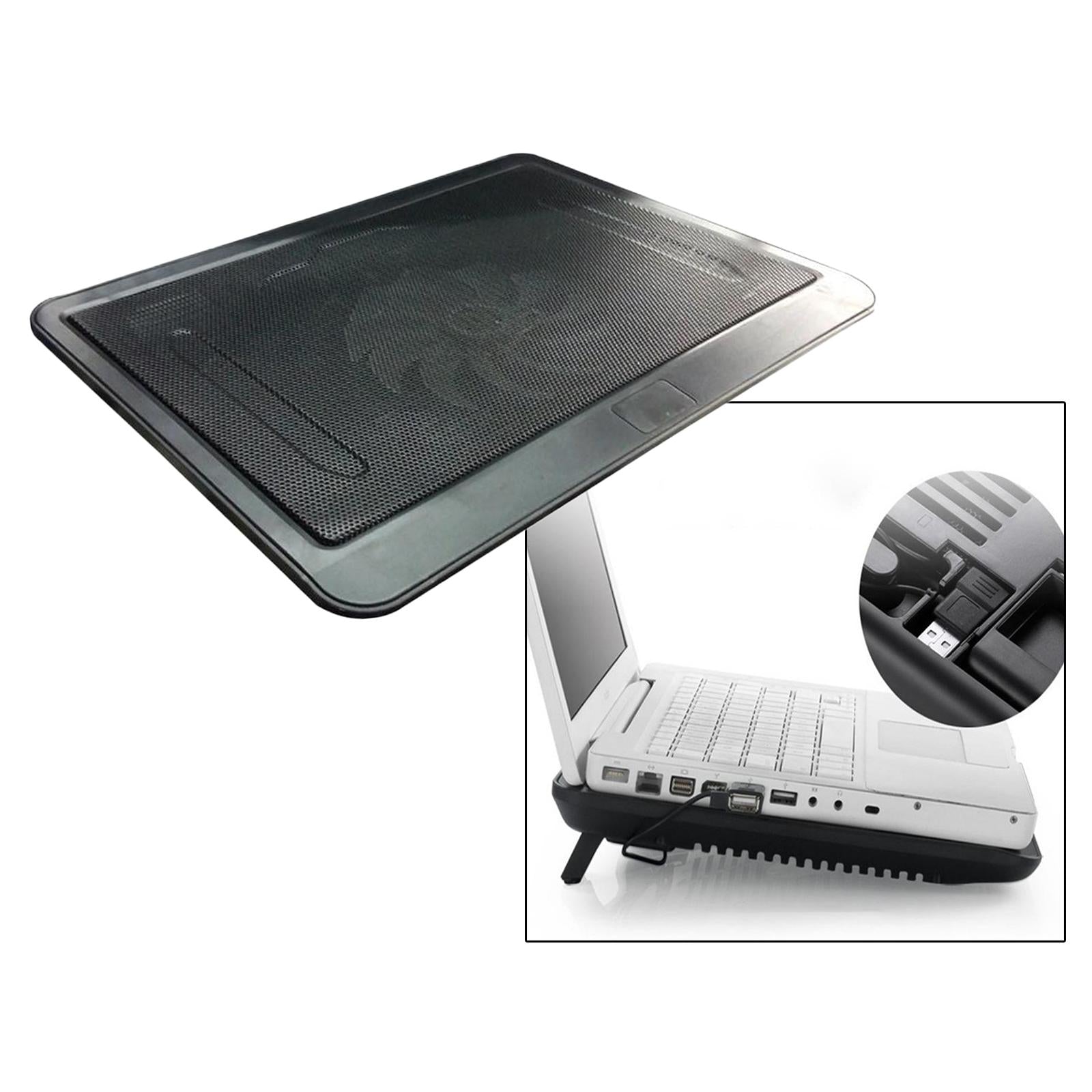 New Portable Notebook Laptop Cooler Mat Quiet Gaming Cooling Pad Tray Black