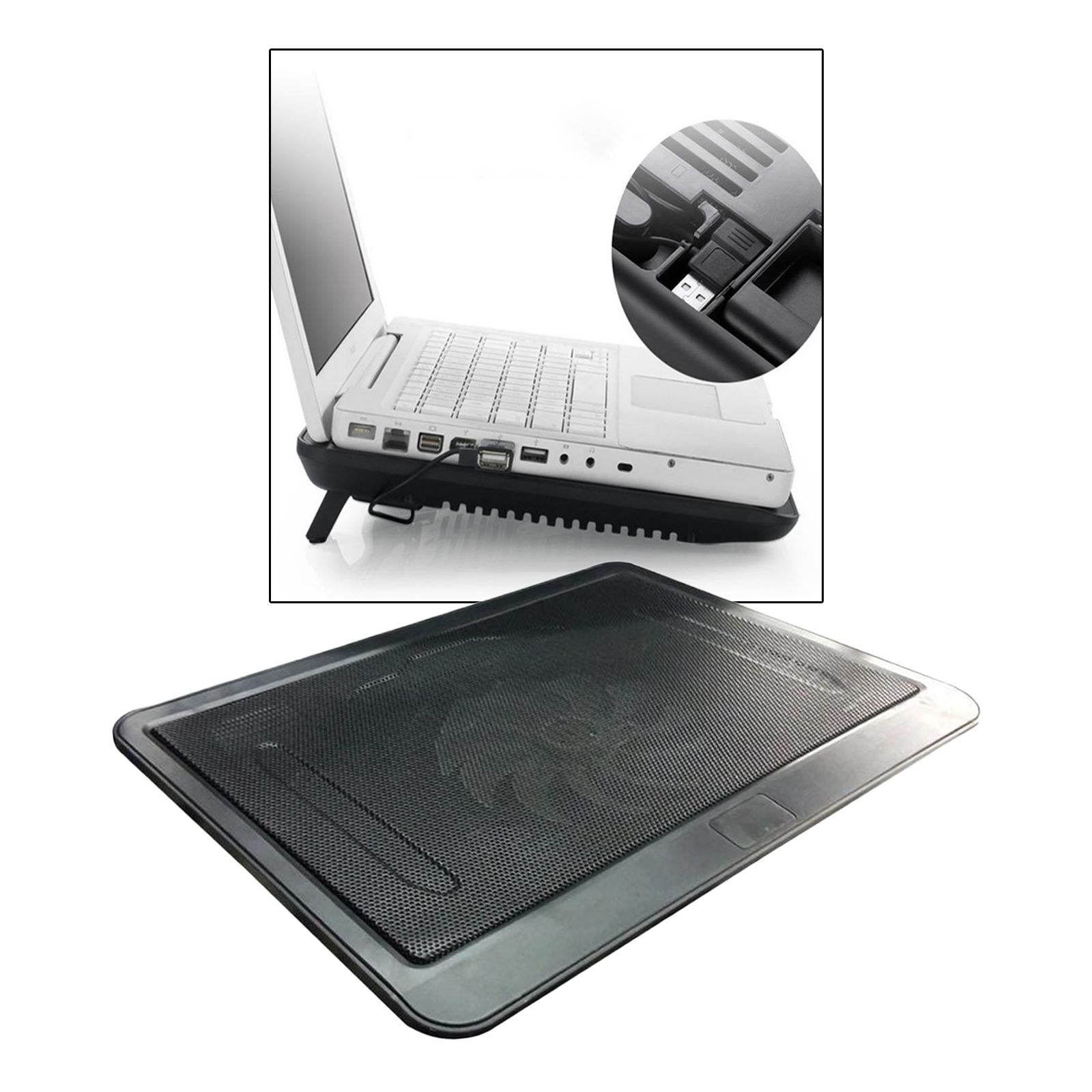 New Portable Notebook Laptop Cooler Mat Quiet Gaming Cooling Pad Tray Black