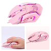 HMO-161 1200-1600-2400-3200DPI Backlit USB Wired Gaming Mouse Game Mice Pink