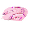 HMO-161 1200-1600-2400-3200DPI Backlit USB Wired Gaming Mouse Game Mice Pink