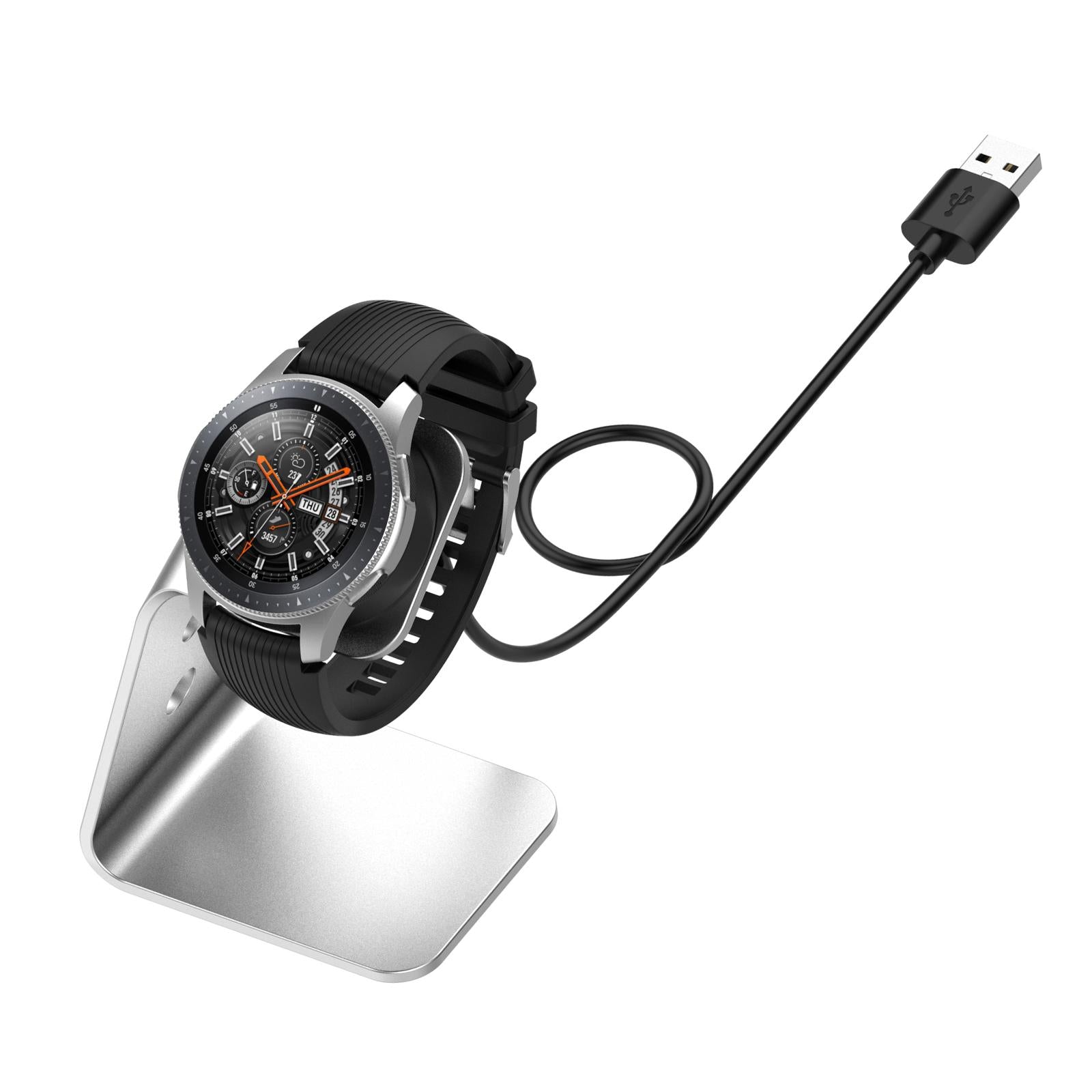 Charger Dock Cradle Holder Base for Samsung Galaxy Watch Silver