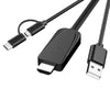 1080P Type C/Micro USB to HDMI Cable adapter HDTV HDMI Adapter Cable 2 Meter