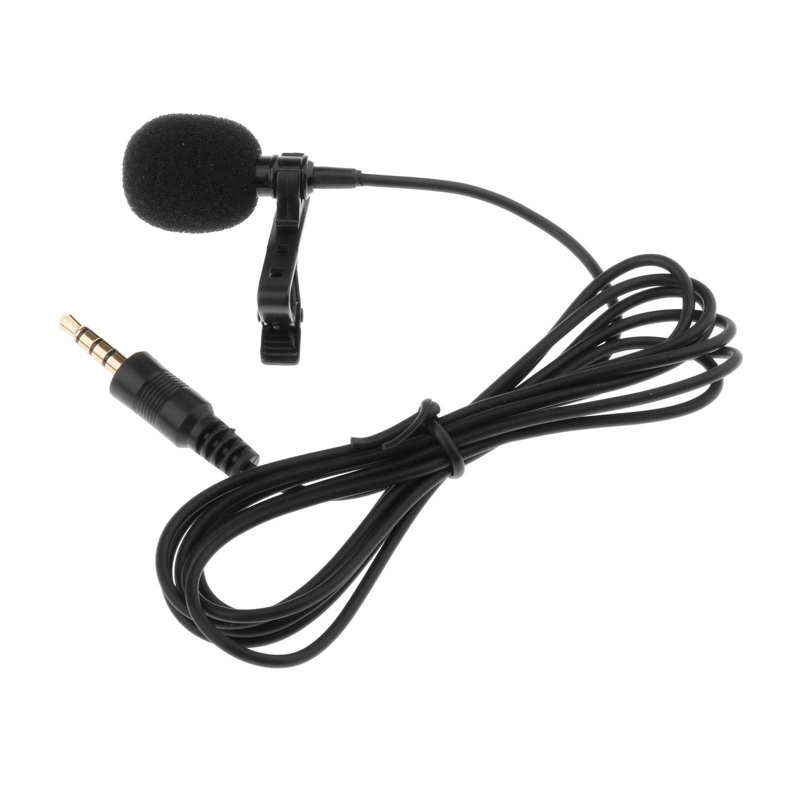 Omnidirectional 3.5mm Clip On Lavalier Microphone Camera Mic for Smart Phone