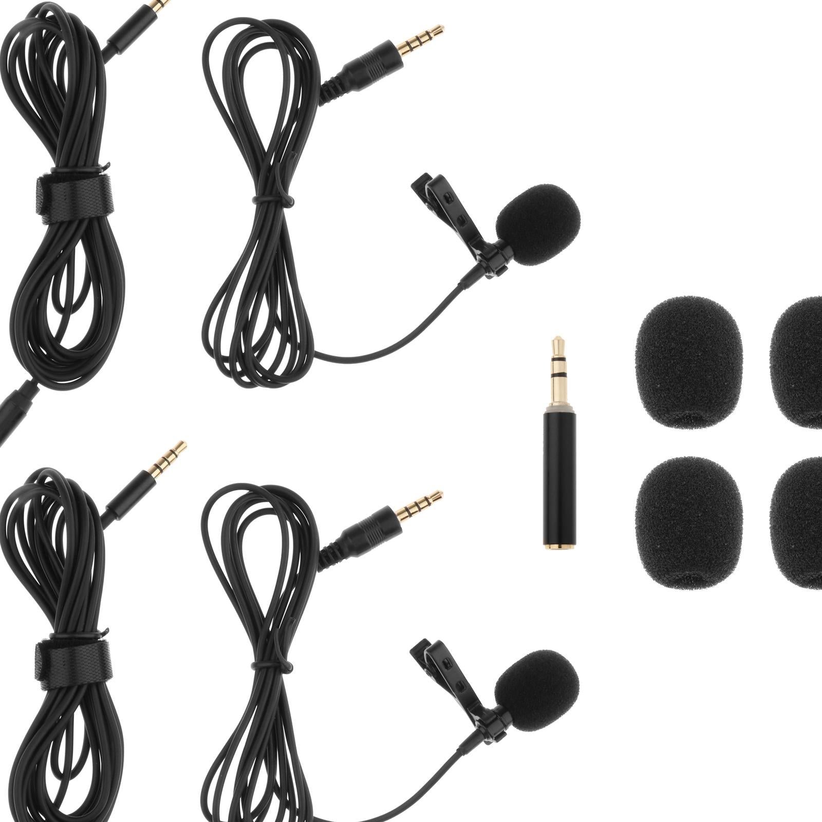 Omnidirectional 3.5mm Clip On Lavalier Microphone Camera Mic for Smart Phone