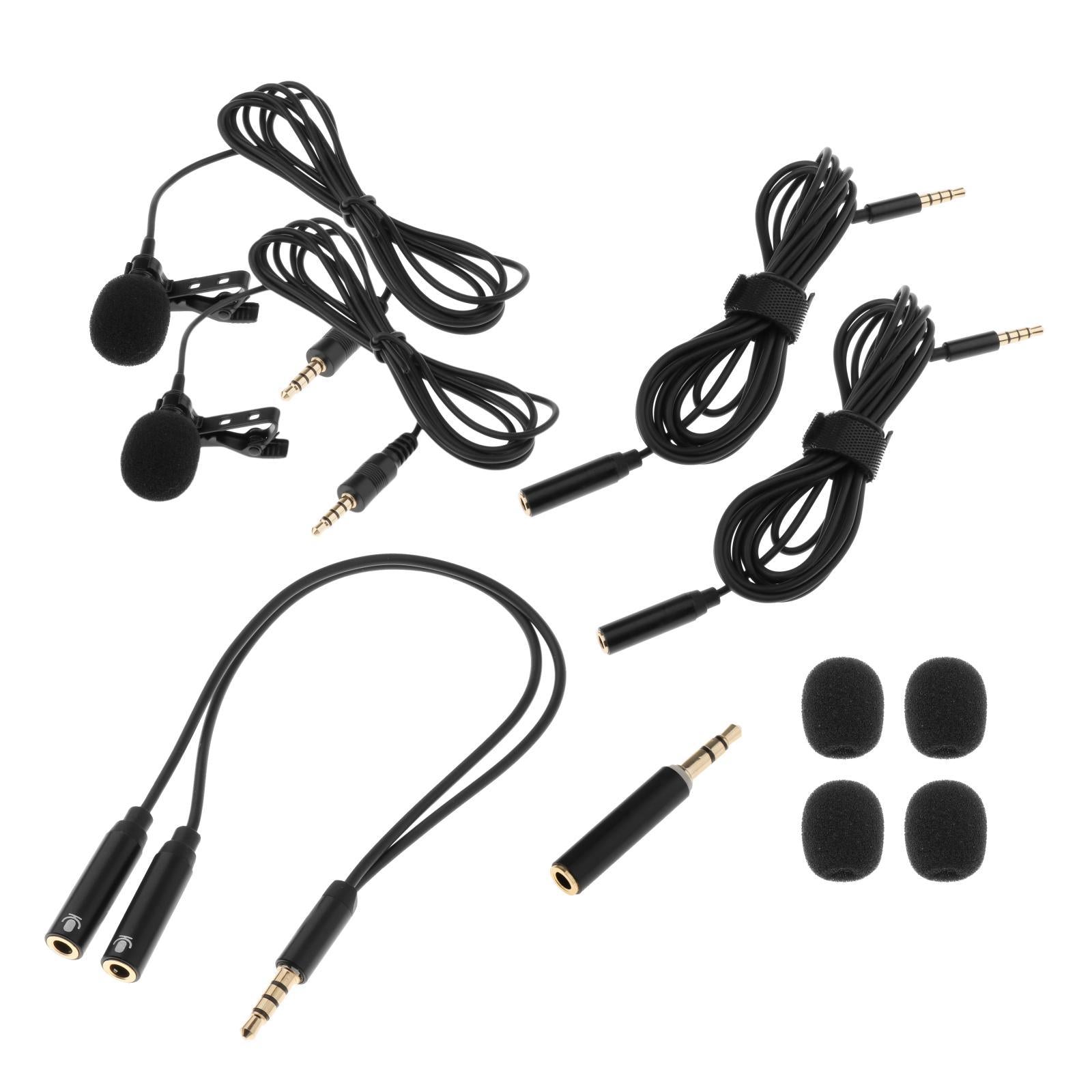 Omnidirectional 3.5mm Clip On Lavalier Microphone Camera Mic for Smart Phone