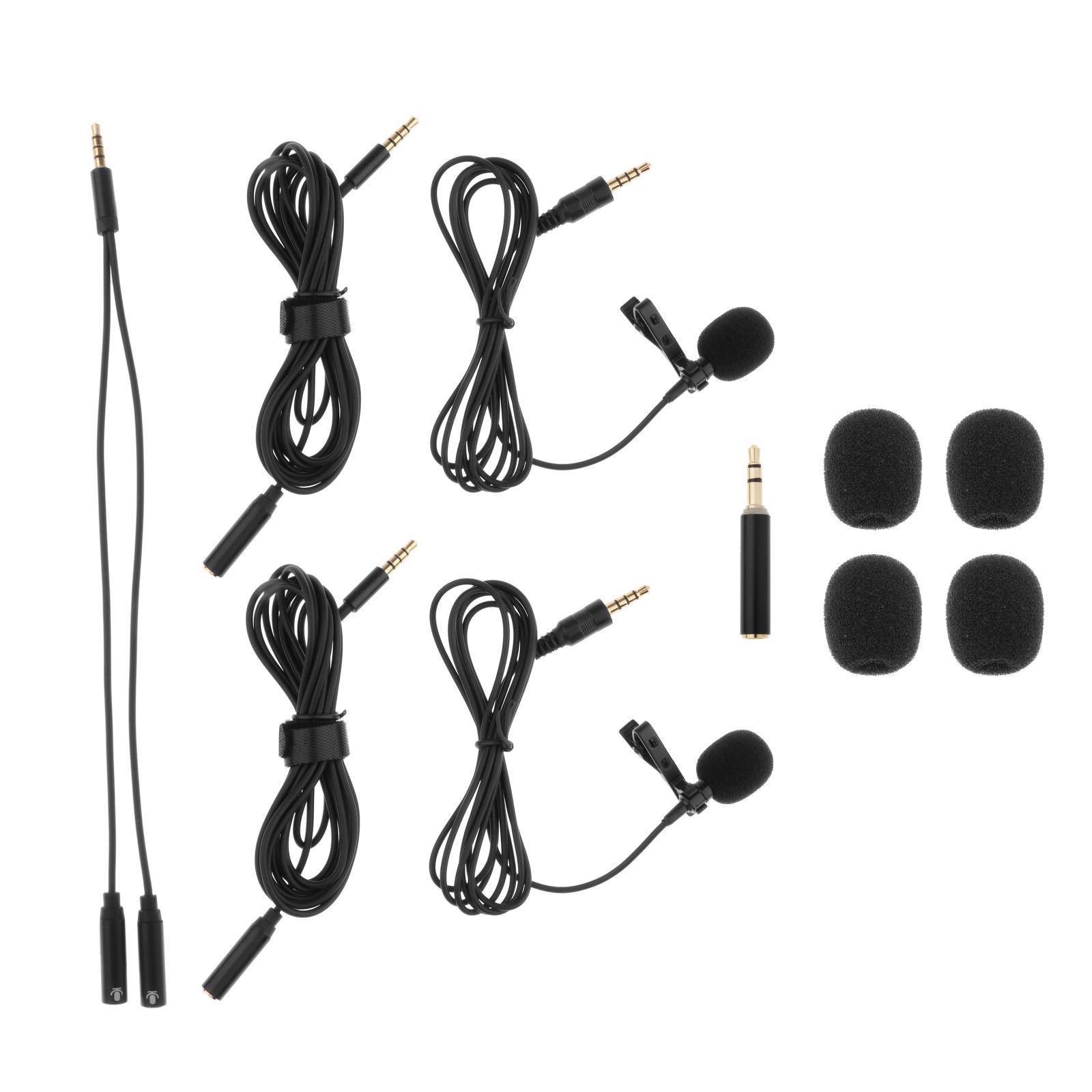 Omnidirectional 3.5mm Clip On Lavalier Microphone Camera Mic for Smart Phone