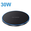 Ultra Slim Qi Wireless Charger 30W Max Pad Station for iPhone 12 X  black