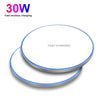 Ultra Slim Qi Wireless Charger 30W Max Pad Station for iPhone 12 X  white