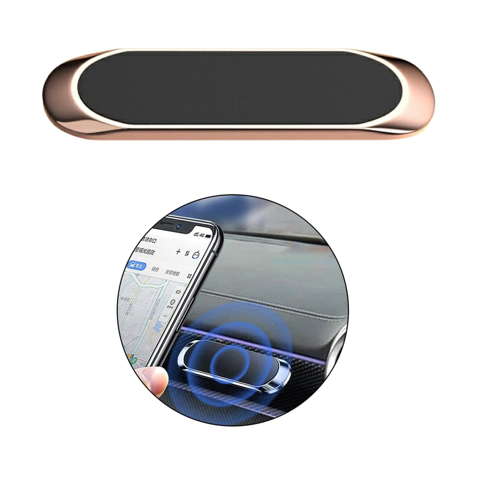 Mini Strip Magnetic Cell Phone Car Mount for Most Smartphones GPS  golden rose