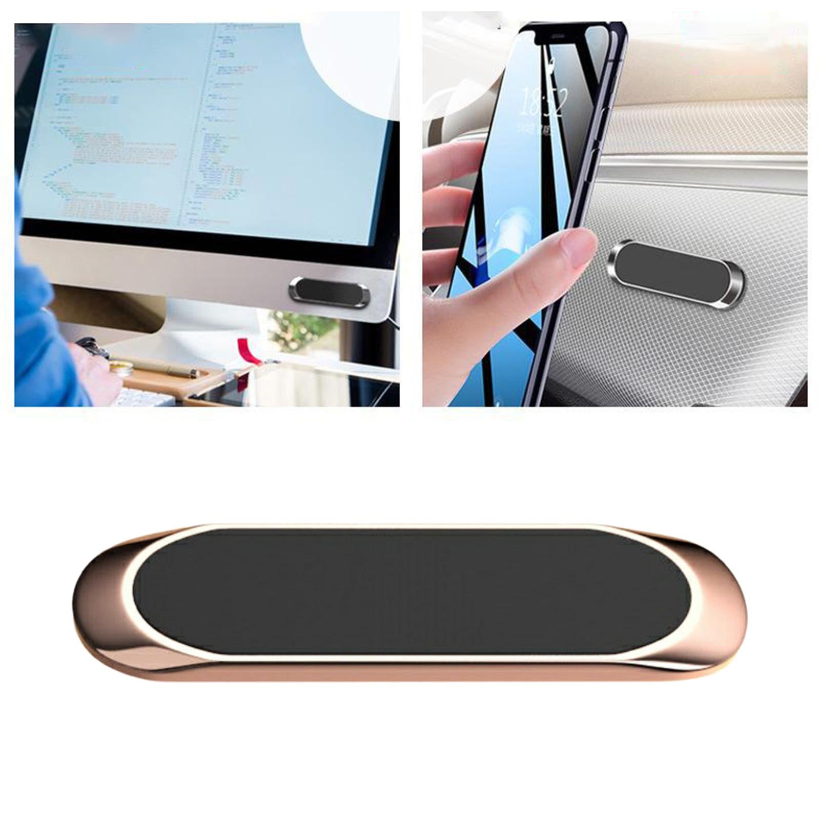 Mini Strip Magnetic Cell Phone Car Mount for Most Smartphones GPS  golden rose